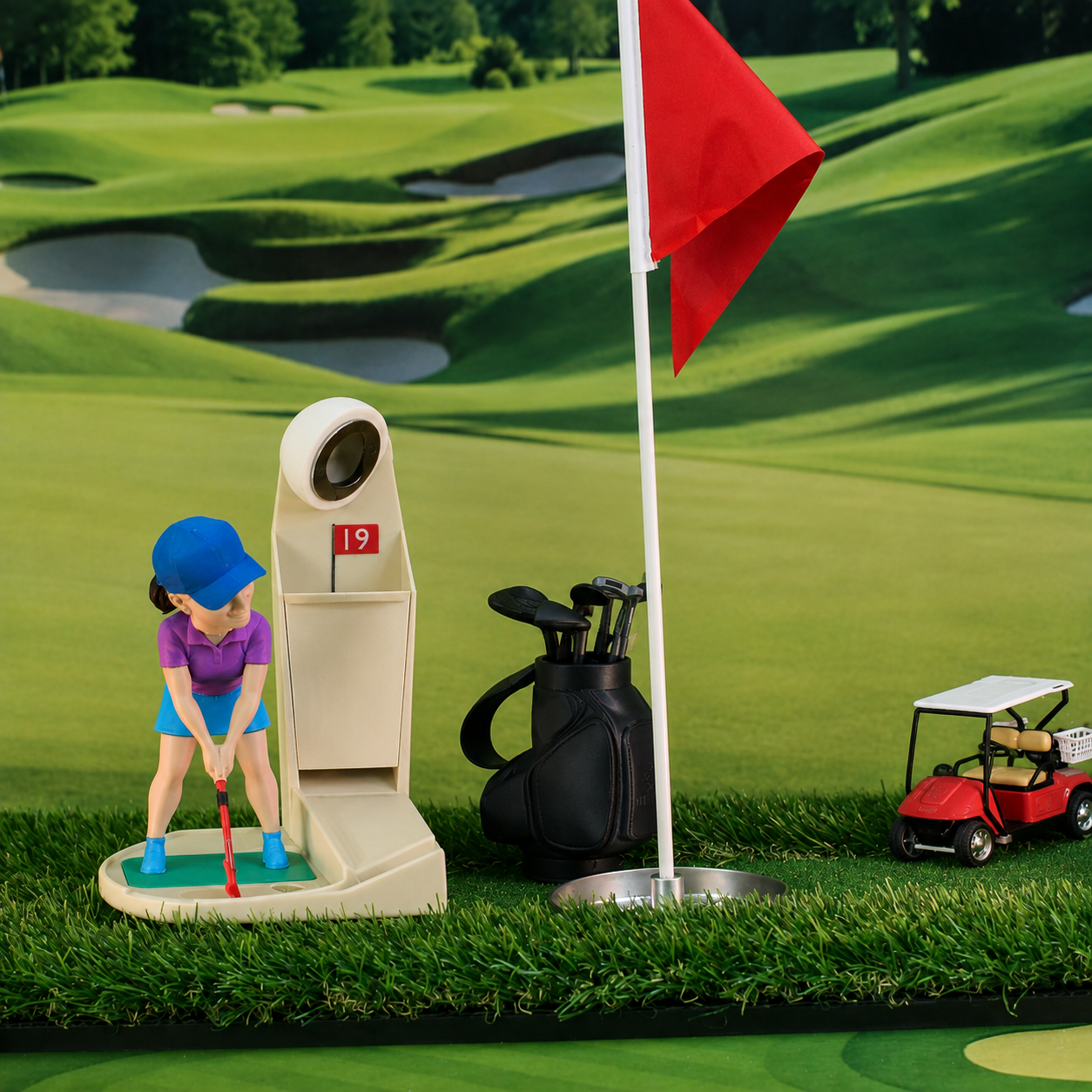 Solmirav™ Golfer (Female) & Magnetic Target Fairway